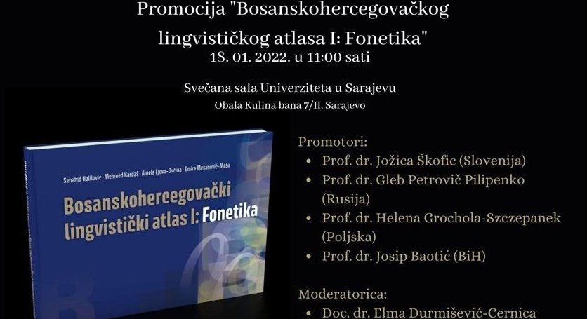 Promocija fonetskog toma Bosanskohercegovačkog lingvističkog atlasa
