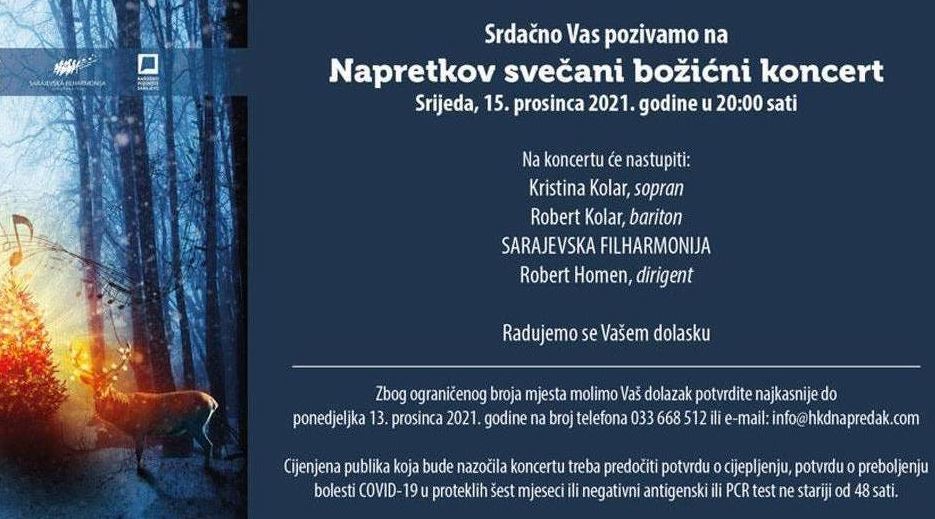 Božićni svečani koncert HKD “Napredak” u Narodnom pozorištu Sarajevo
