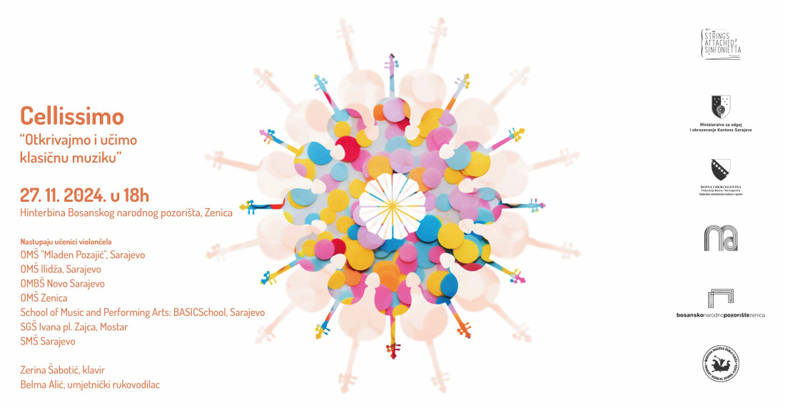 Koncert ansambla "Cellissimo" u Zenici: Otkrivajmo i učimo klasičnu muziku