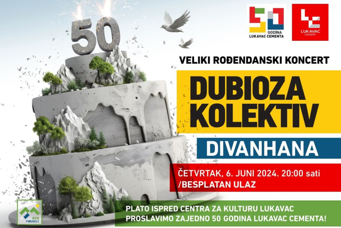 Sutra spektakularan koncert Dubioze kolektiva i Divanhane uz 50. rođendan Lukavac Cementa