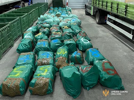 Crnogorska policija zaplijenila pola tone marihuane