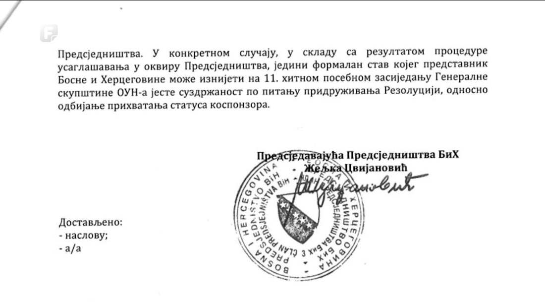 BiH se pridružuje Rezoluciji UN-a o Ukrajini, Dodik prijeti prekidom koalicije