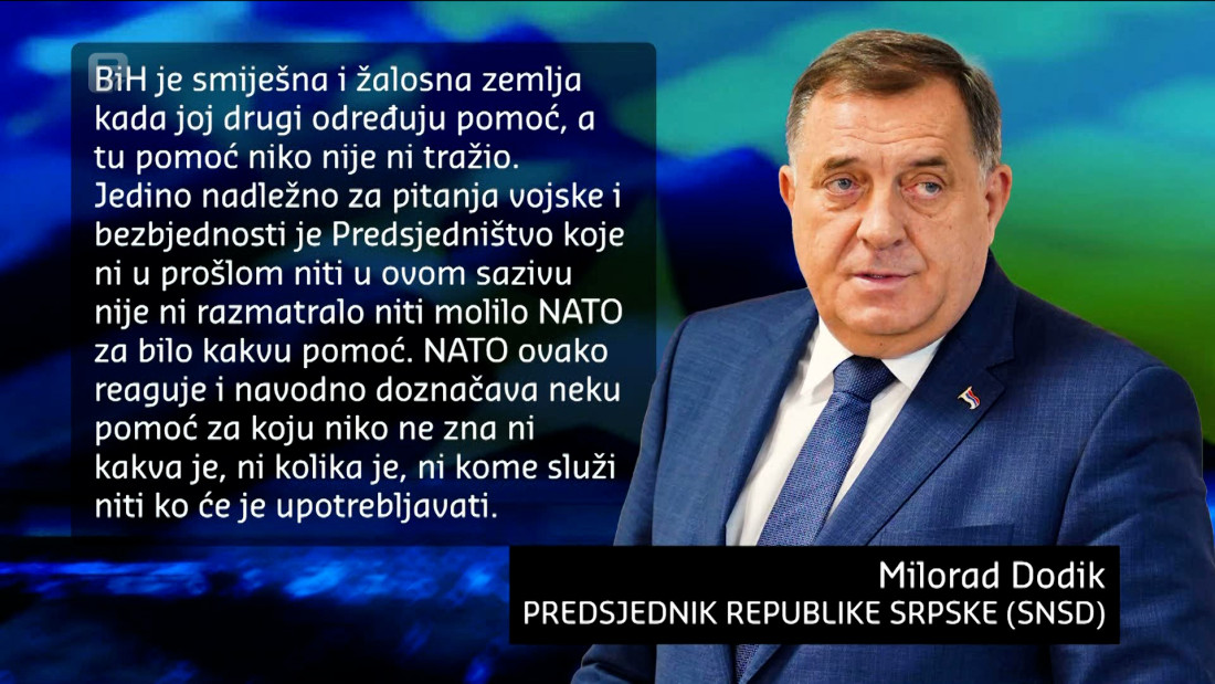Dodik predlaže Predsjedništvu BiH da odbije milione eura od NATO-a