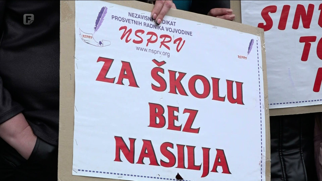 Protest prosvjetnih radnika u Srbiji - Zaustavite nasilje