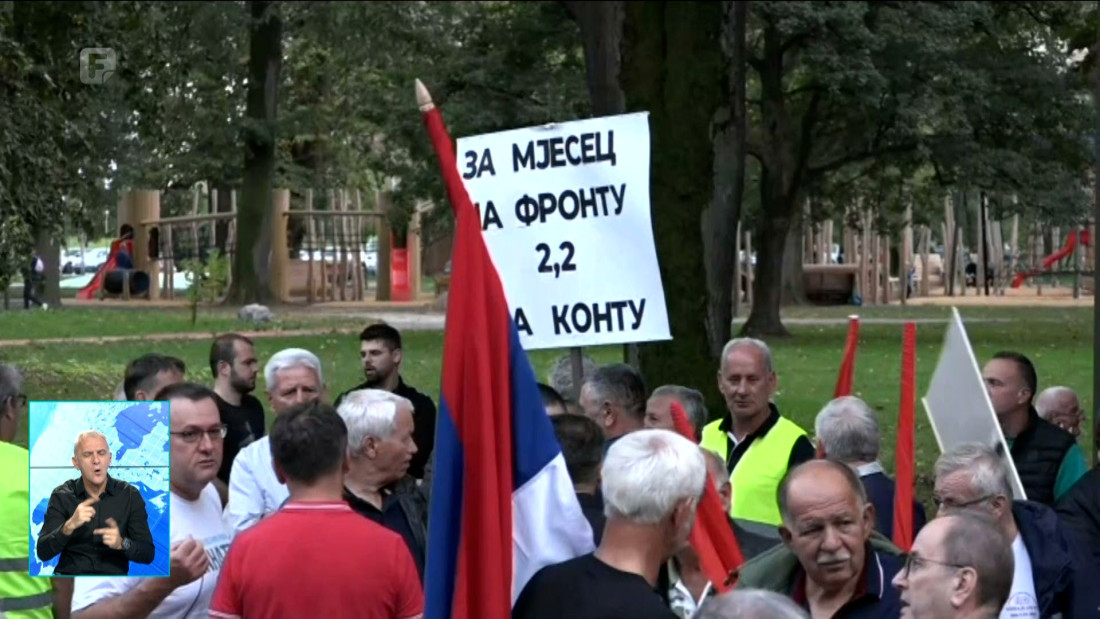 U Banjoj Luci prosvjed više od 500 bivših branitelja Vojske RS-a