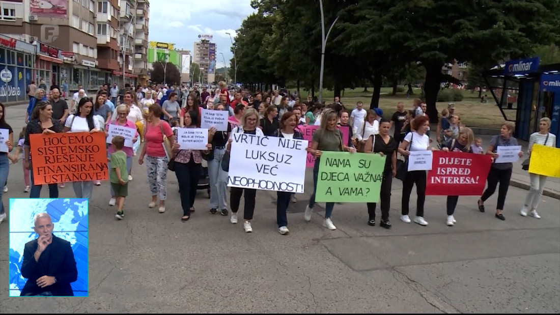 U Zenici protest uposlenika JU Predškolski odgoj i obrazovanje
