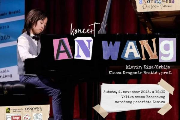 Klavirski koncert An Wang u subotu u BNP-u