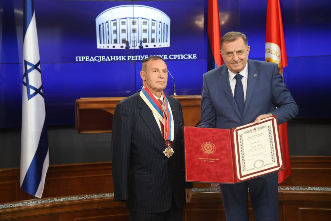 Dodik odlikovao bivšeg komandanta izraelske vojske Moshu Levyja