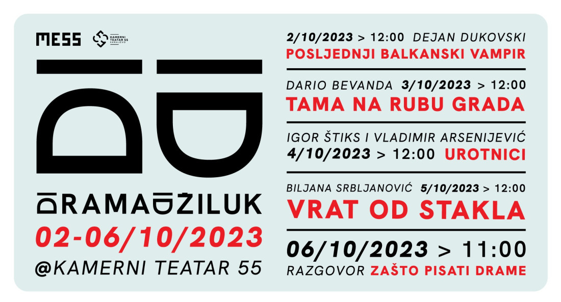 63. MESS: Scensko čitanje drame "Urotnici"