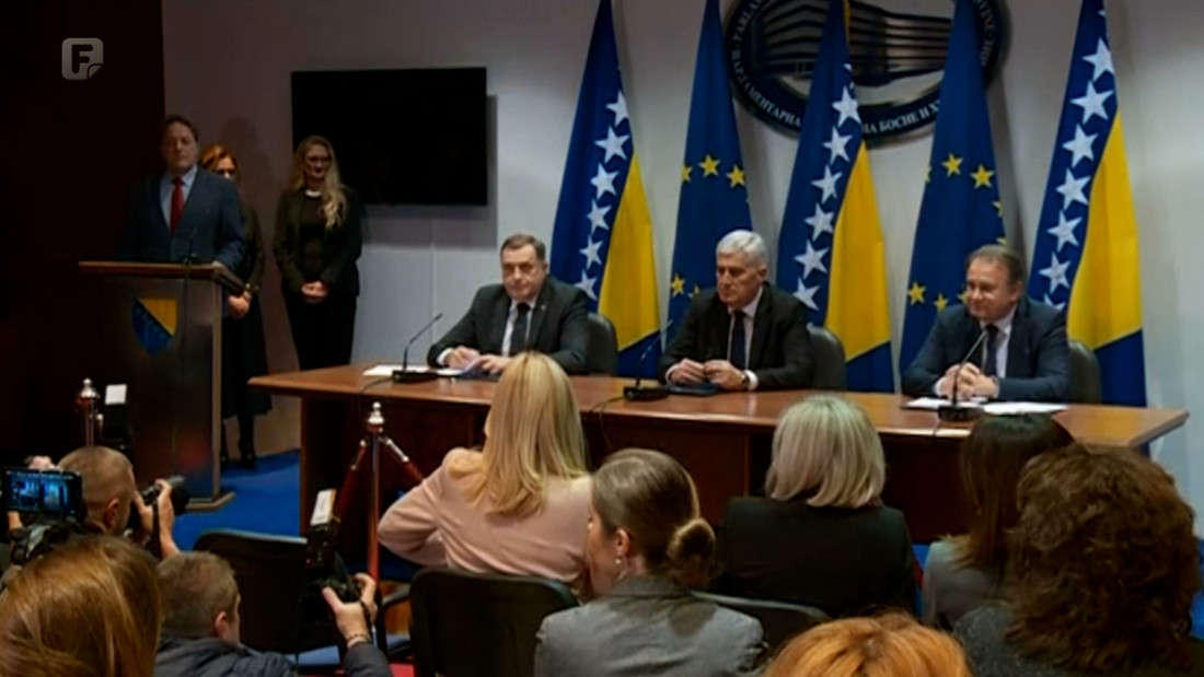 Trojka, HDZ i SNSD o planu za deeskalaciju političke krize