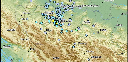 Serija slabijih zemljotresa na području Banje Luke