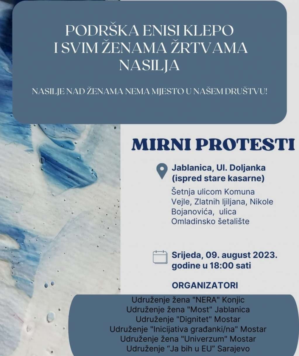 Agencija za ravnopravnost spolova BiH podržat će proteste u Jablanici
