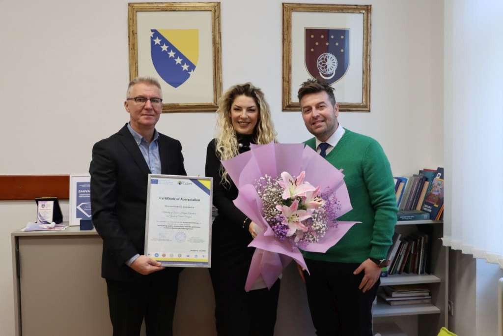 Erasmus+ projekt IQPharm - Zahvalnica Ministarstvu za nauku, visoko obrazovanje i mlade KS