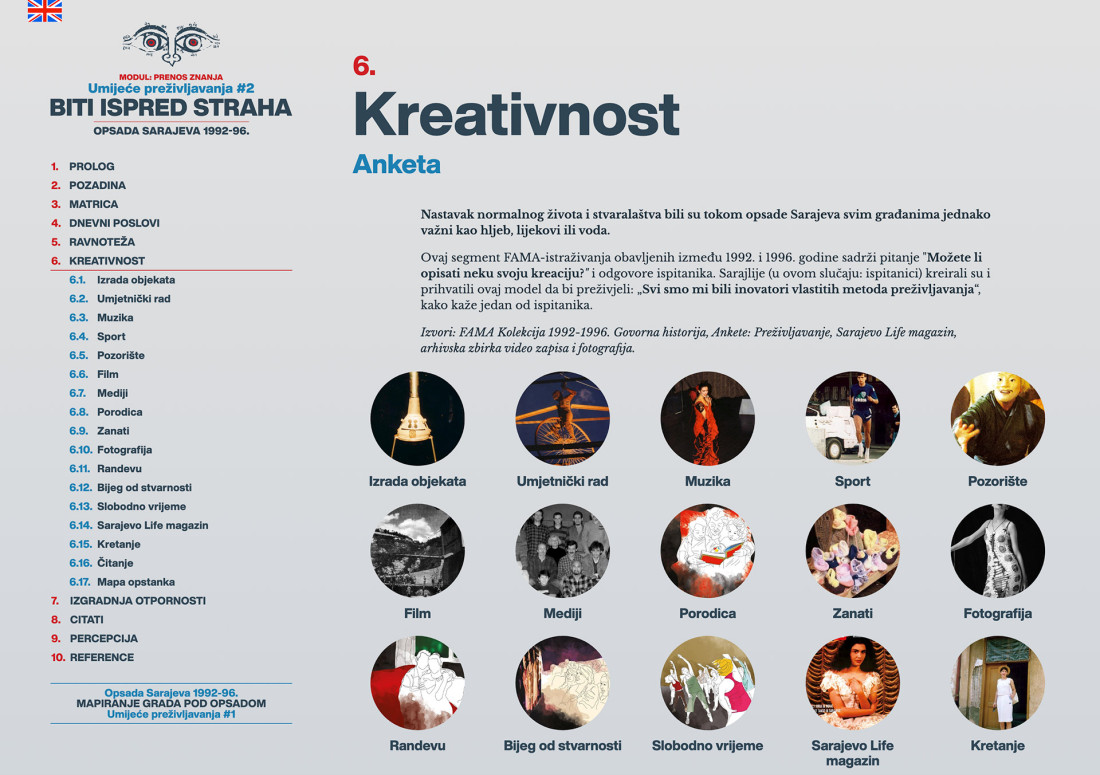 FAMA Metodologija: Projekat o snazi otpornosti građana Sarajeva za vrijeme opsade