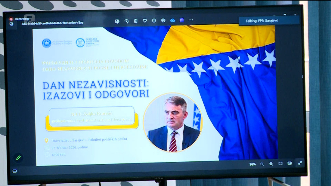 Komšić održao predavanje na FPN-u povodom Dana nezavisnosti BiH