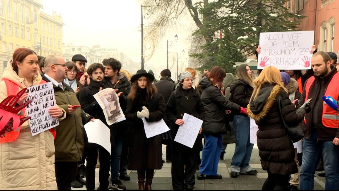 Ponovo protest studenata - ovaj put pred Ambasadom Srbije