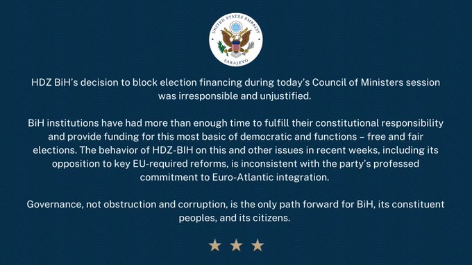 HDZ-ovo blokiranje finansiranje izbora je neodgovorno i neopravdano