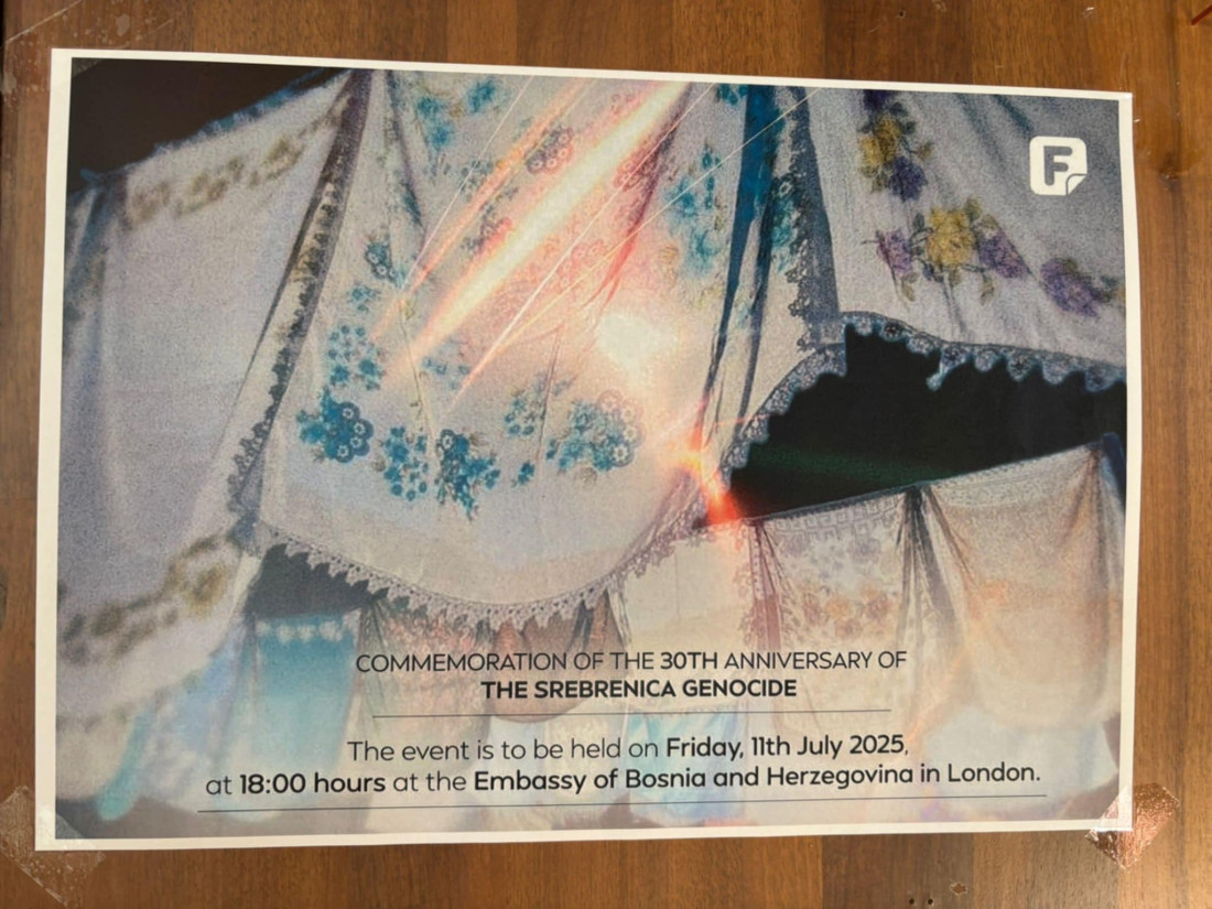 FTV-ov dokumentarni film "Memorijalni centar Srebrenica-Potočari" prikazan u Londonu