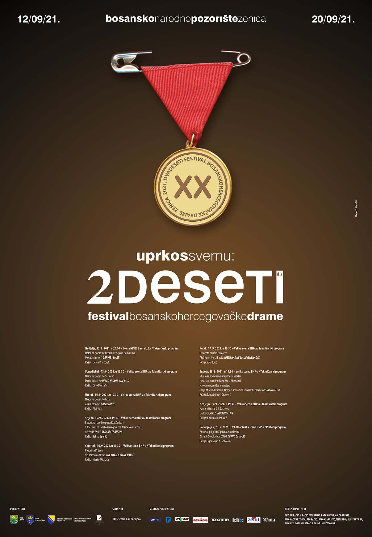 XX Festival BH drame Zenica 2021 večeras u Banjoj Luci otvara predstava „Derviš i smrt“