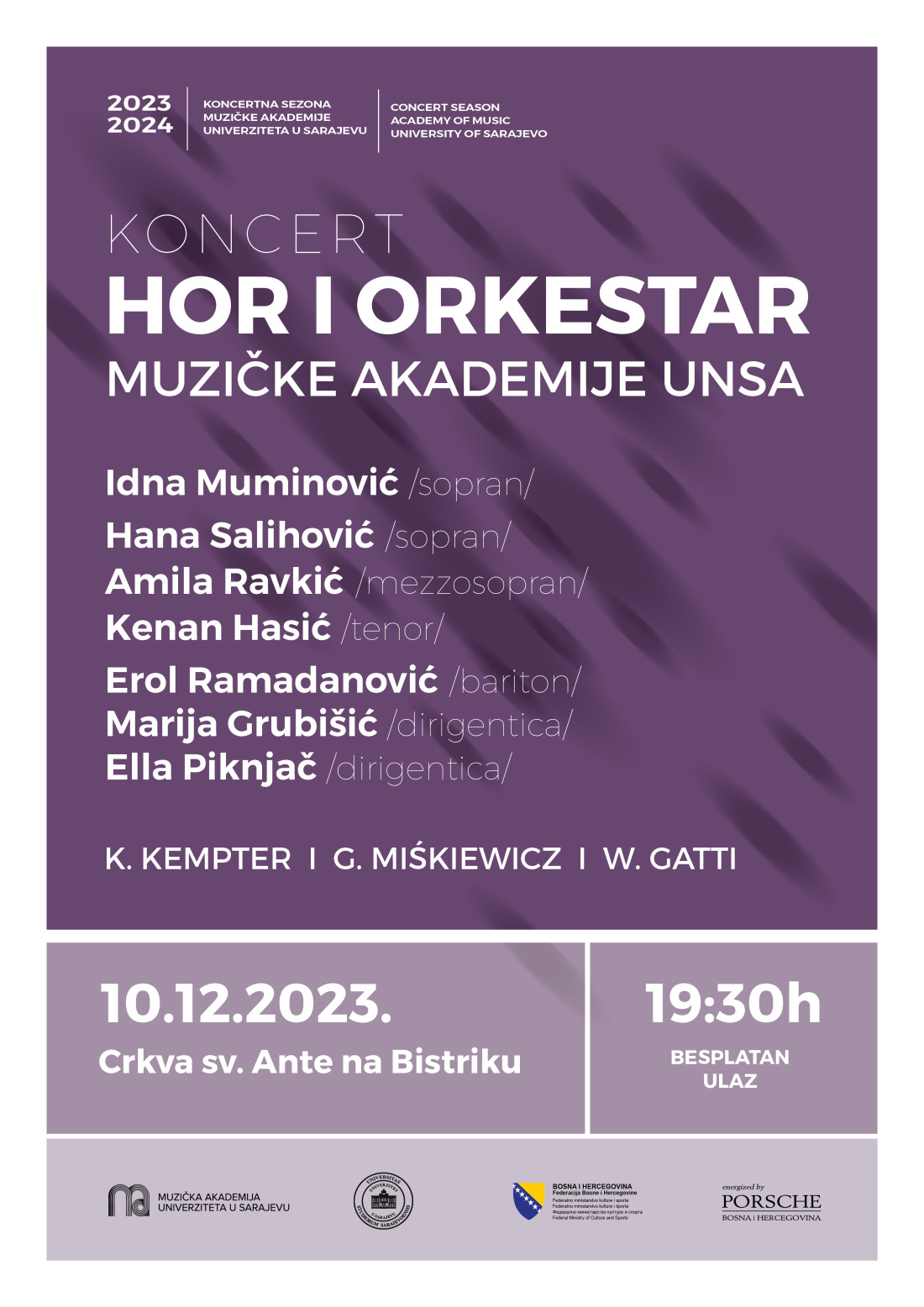 Koncert Hora i Orkestra Muzičke akademije UNSA