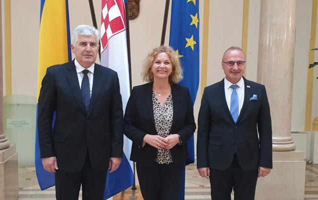 Grlić Radman o situaciji u BiH s Draganom Čovićem i Željanom Zovko