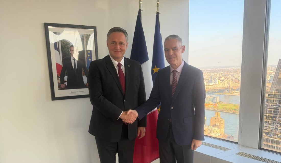 Bećirović održao sastanak s francuskim ambasadorom pri UN-u Jérômeom Bonnafontom
