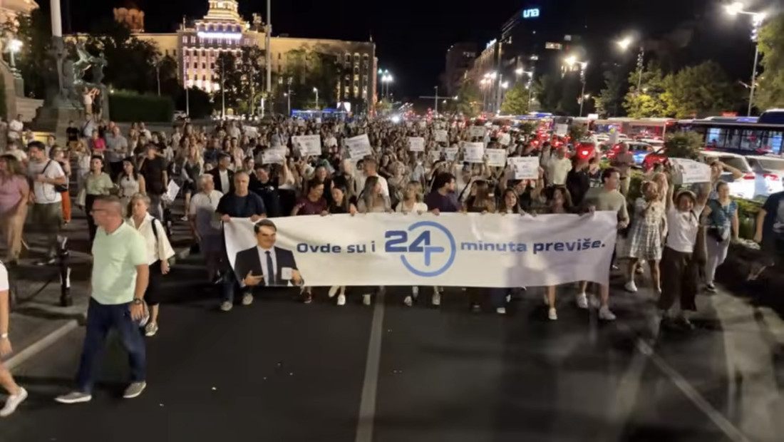 U Beogradu održan skup podrške ekipi emisije  - 24 minuta sa Zoranom Kesićem