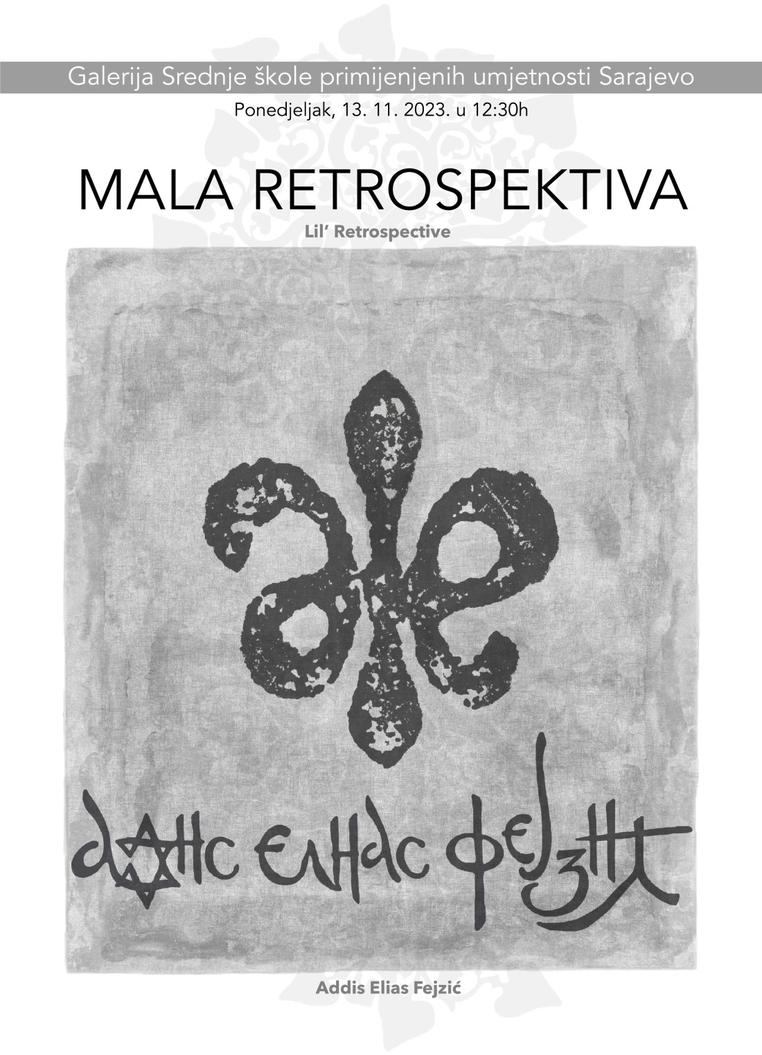 Uskoro u Sarajevu izložba Addisa Eliasa Fejzića "Mala Retrospektiva"