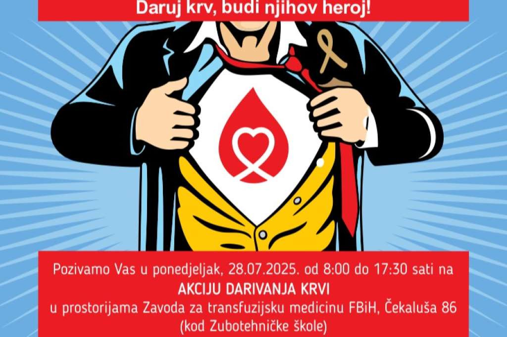 'Srce za djecu' - Donirajte krv za djecu oboljelu od raka