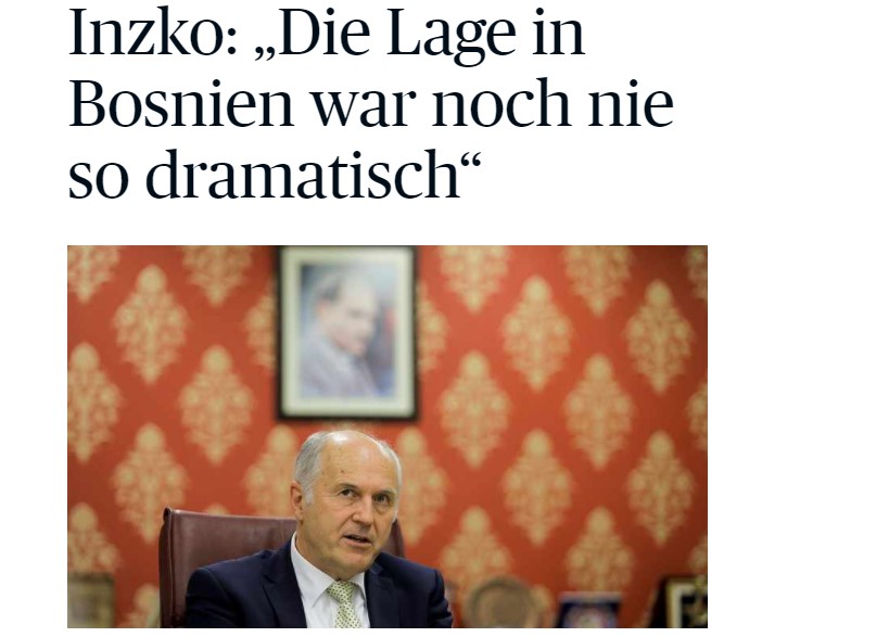 Inzko: BiH se može raspasti ukoliko aktuelni trend krize bude nastavljen