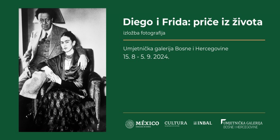 15. augusta u Umjetničkoj galeriji BiH izložba fotografija "Diego i Frida: priče iz života"