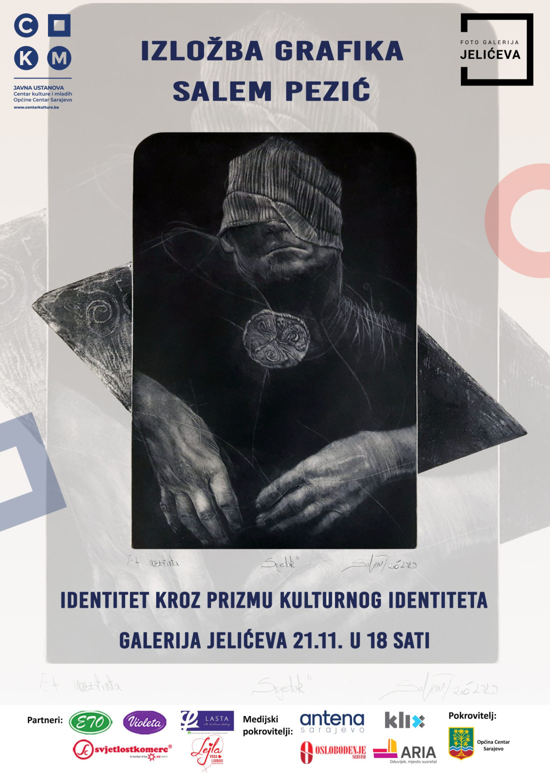 JU CKM Sarajevo: U četvrtak izložba grafika Salema Pezića