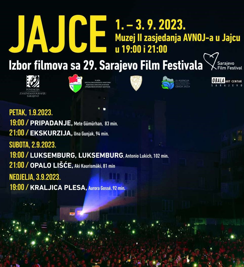 Izbor filmova iz programa 29. Sarajevo Film Festivala u Jajcu