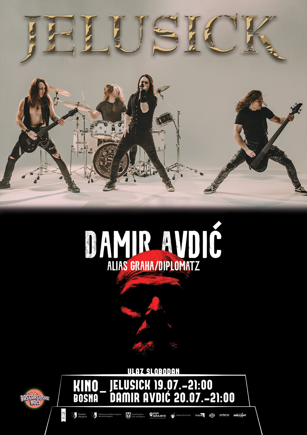 Baščaršijske noći: Jelusick i Damir Avdić u kinu Bosna