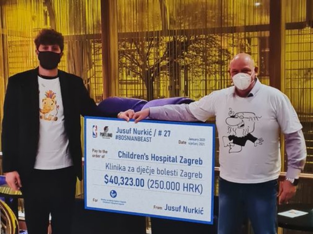 Nurkić donirao 40.000 dolara Klinici za dječije bolesti u Zagrebu