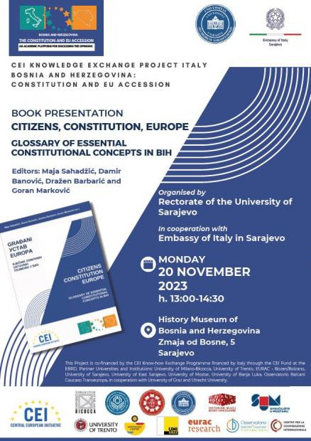 Promocija publikacije „GRAĐANI, USTAV, EVROPA – Rječnik osnovnih ustavnih pojmova u BiH“