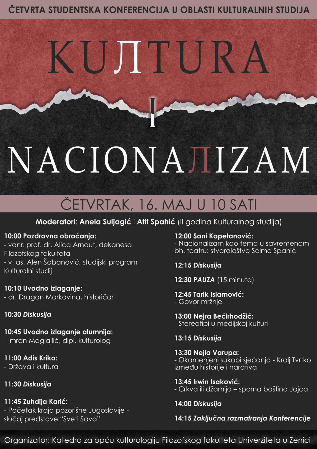 Zenica: studentska konferencija „Kultura i nacionalizam“