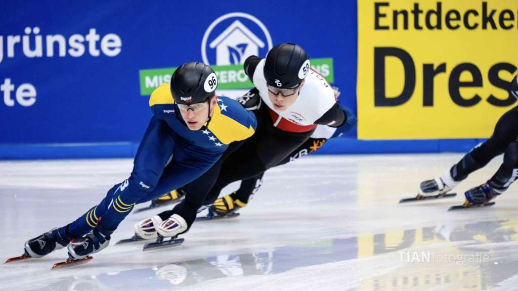 Seniorski reprezentativac BiH u brzom klizanju Tarik Omeragić nastupio na Svjetskom kupu u Dresdenu