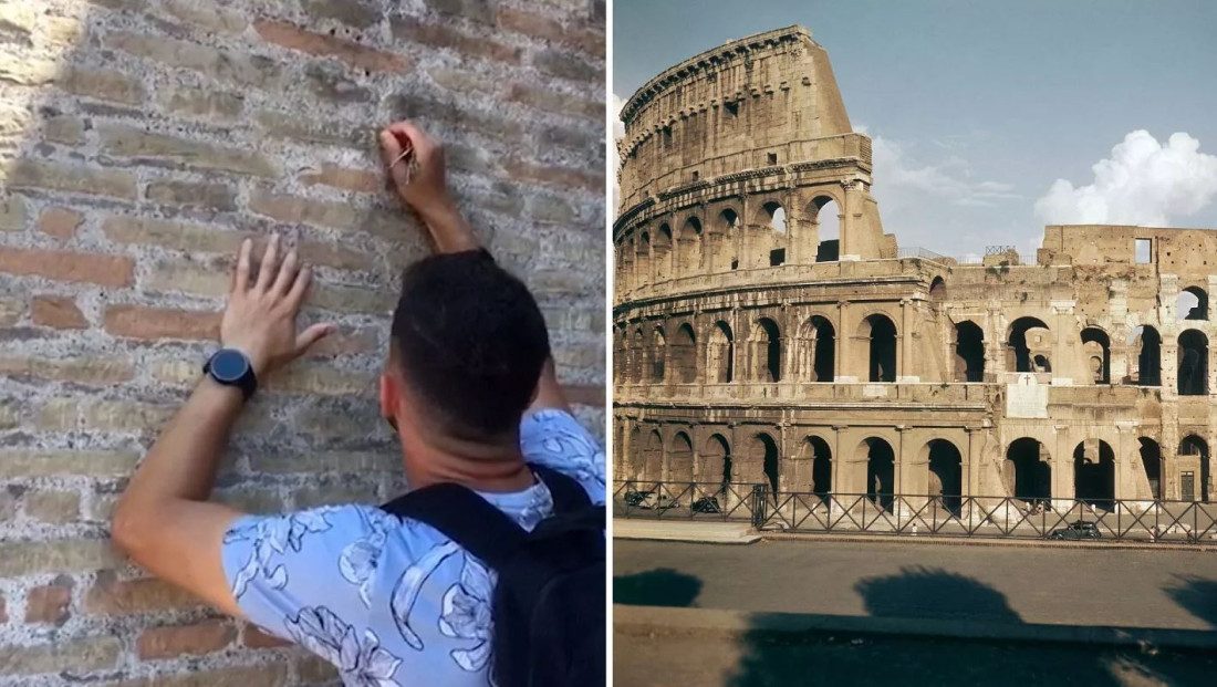 Identifikovan par koji je urezao grafite na Koloseumu