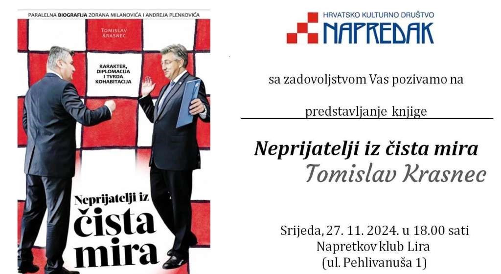Knjiga o rivalstvu Milanovića i Plenkovića ‘Neprijatelji iz čista mira'