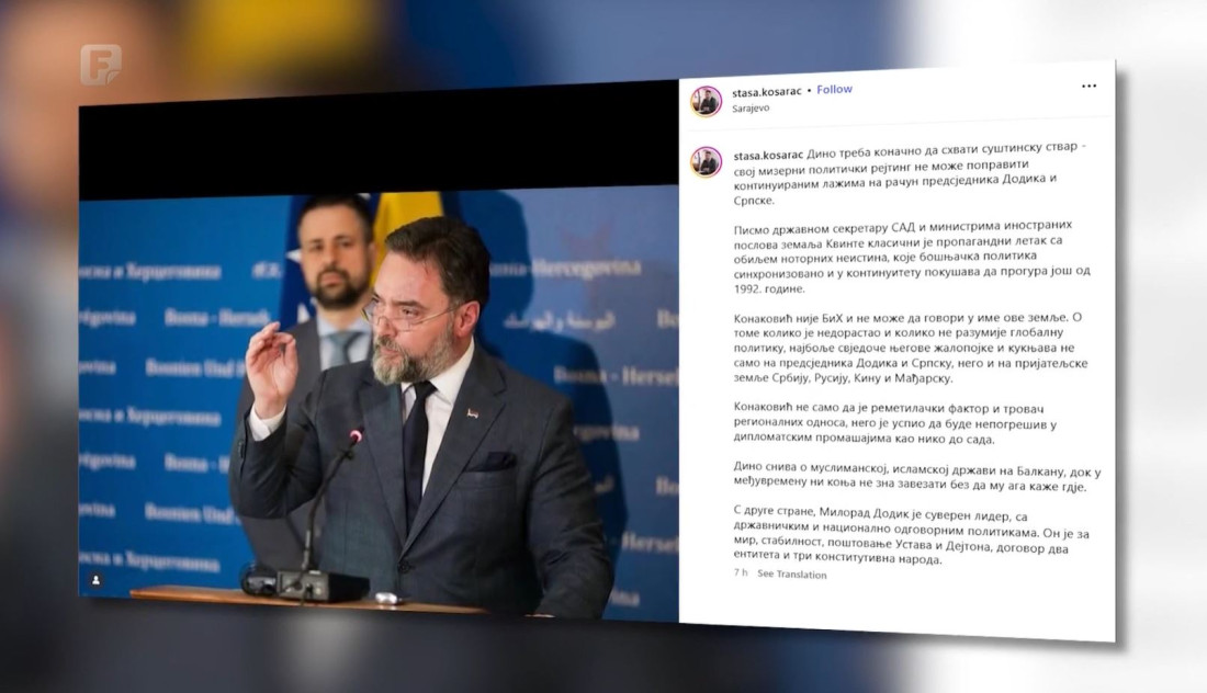 Košarac i Vulić osudili Konakovićevo pismo: To nije stav BiH