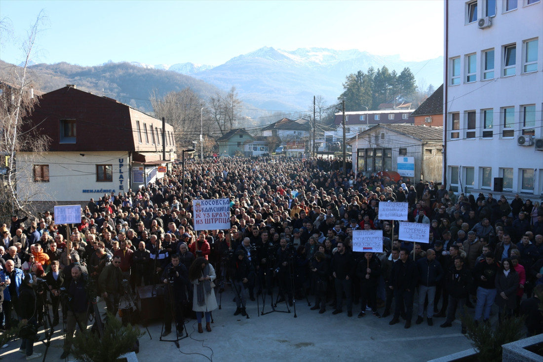 U Štrpcu održan protest zbog ranjavanja dva srpska mladića