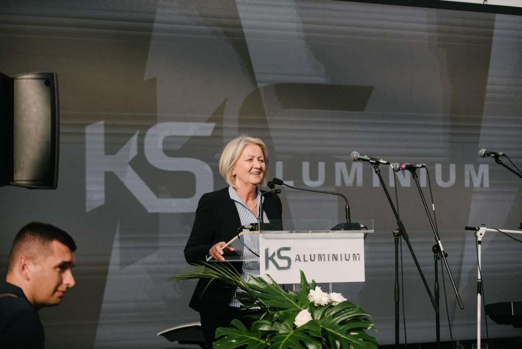 Borjana Krišto na svečanom otvaranju tvornice KS Aluminium