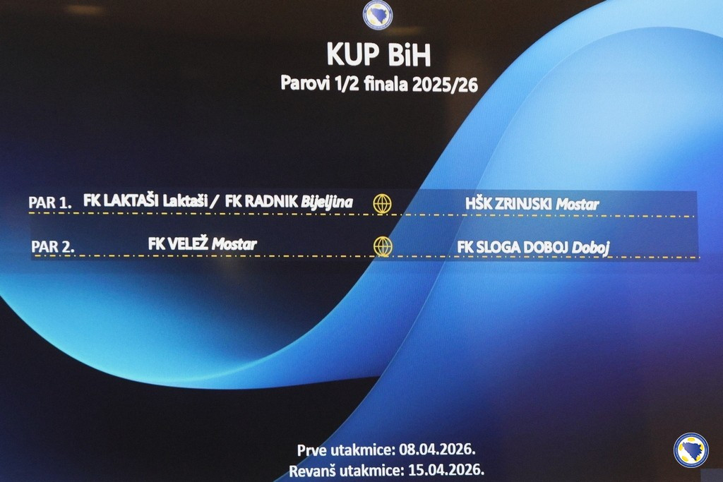 Obavljen žrijeb polufinala nogometnog Kupa BiH