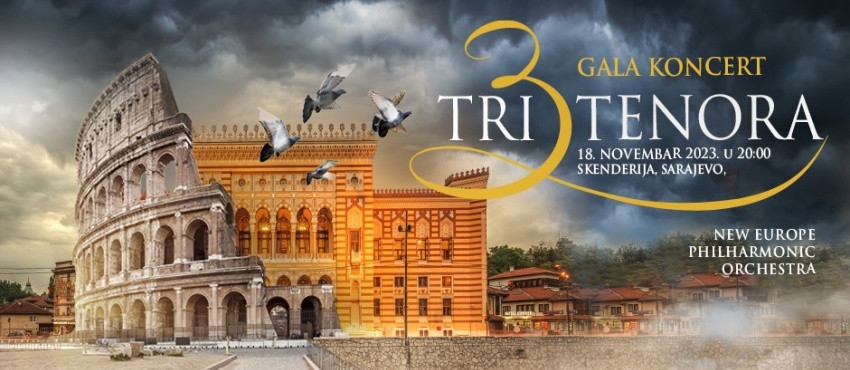 Dom mladih Skenderija: Uskoro "Gala koncert Tri tenora"