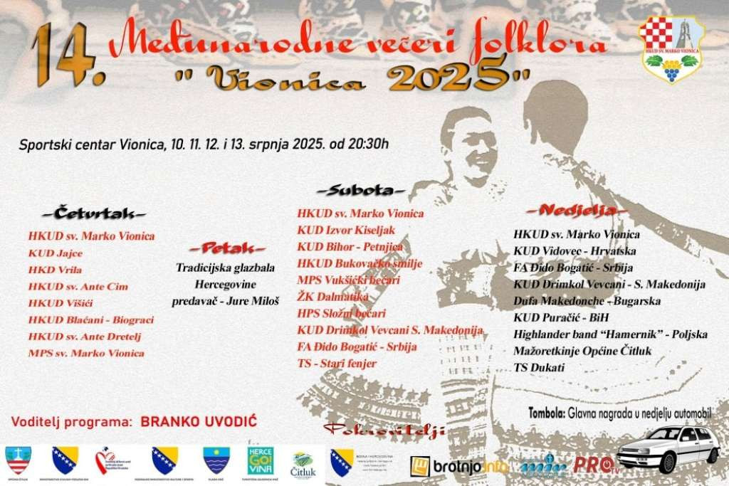 Međunarodne večeri folklora "Vionica 2025."
