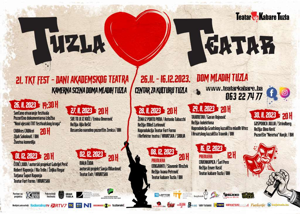 Večeras počinje 21. TKT Fest - Festival otvara predstava Zijaha Sokolovića