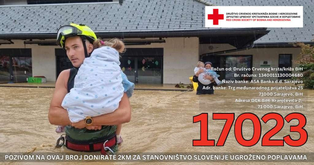 Društvo Crvenog križa BiH odobrilo novčanu pomoć Sloveniji