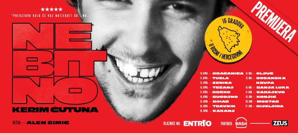 Monodrama 'Nebitno' glumca Kerima Čutune u šesnaest bh. gradova