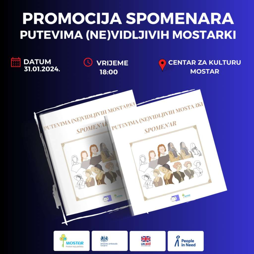 Promocija spomenara feminističke turističke ture „Putevima nevidljivih Mostarki“